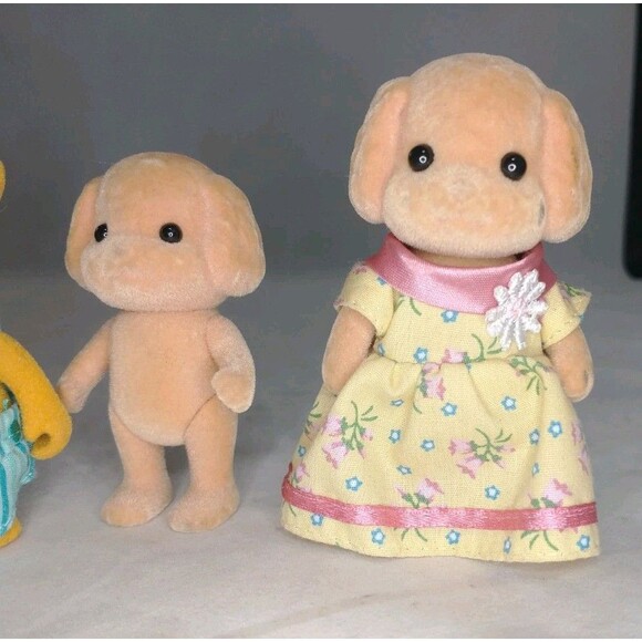 Sylvanian Calico Critters Woodez lot Of 4 ~Toy Poodle, Foxes Are Missing Tails - Picture 10 of 15